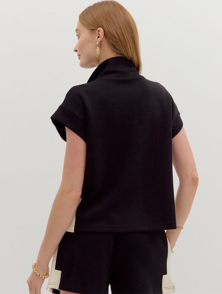 1/4 Zip Front Pullover Top