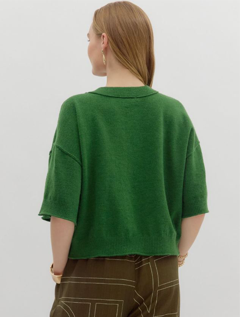 3/4 Wide Sleeve Knit Sweater