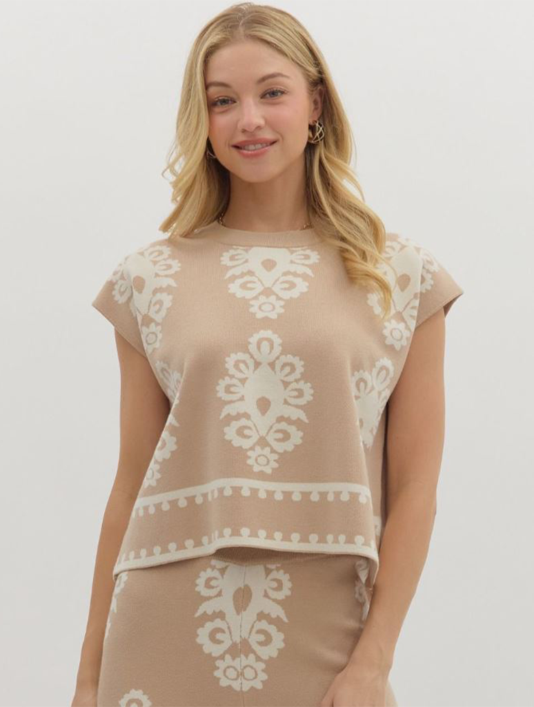 Pattern Muscle Sweater