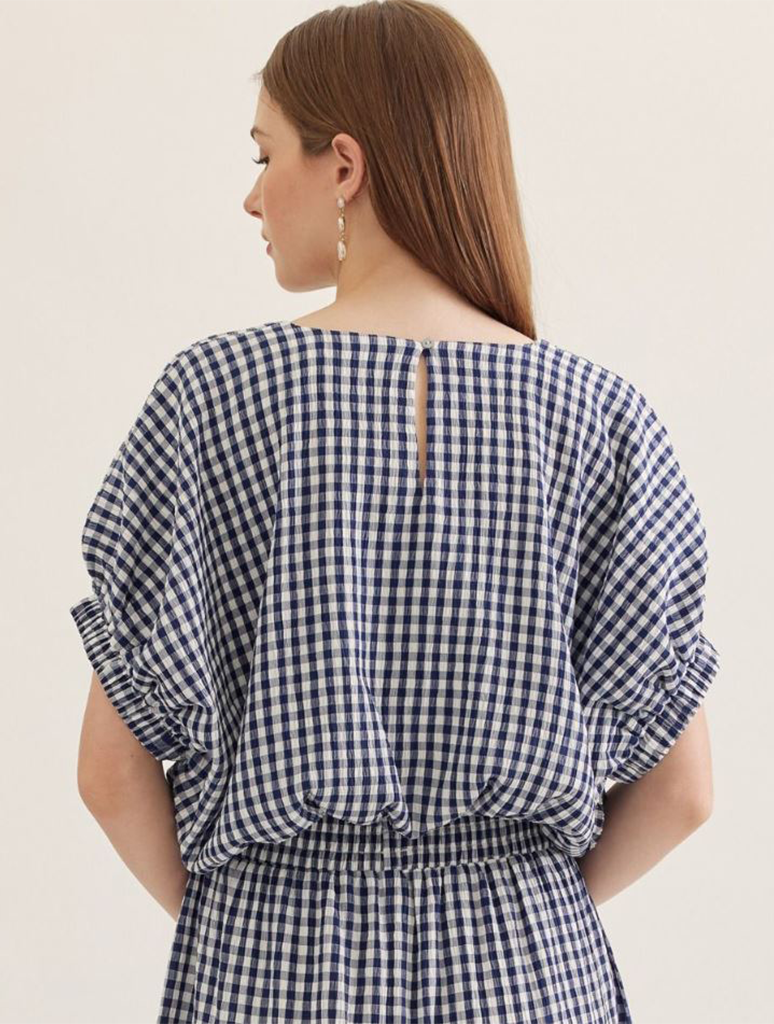 Gingham Bubble Top