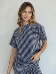 Striped Fleece Tee