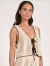 Tie Front Crochet Vest