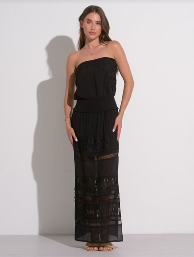 Strapless Crochet Maxi Dress
