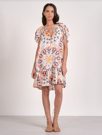 Short Sleeve Ruffle Dress