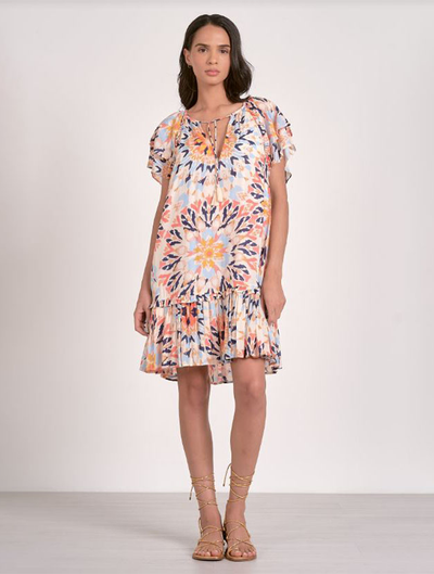 Short Sleeve Ruffle Dress