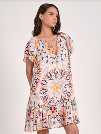 Short Sleeve Ruffle Dress
