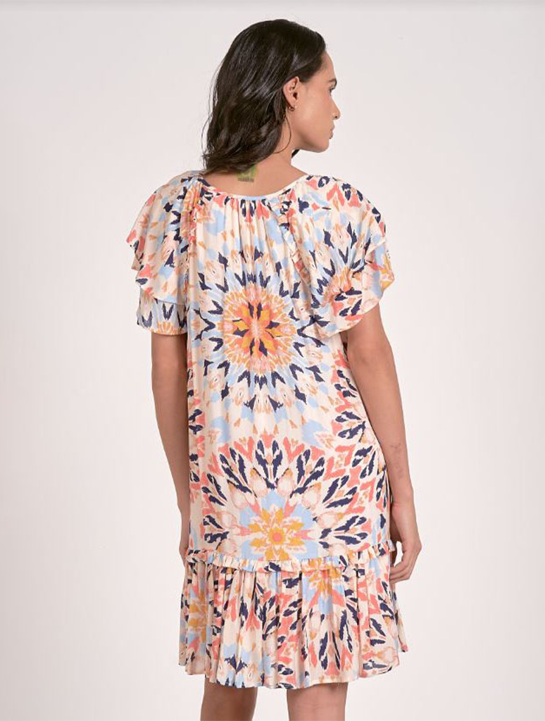Short Sleeve Ruffle Dress