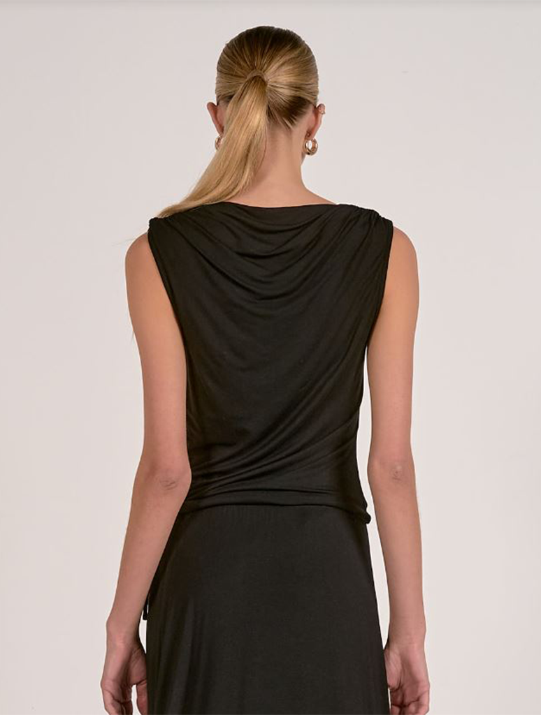 Draped Cap Sleeve Top