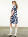 Printed Short Sleeve Collared Dress