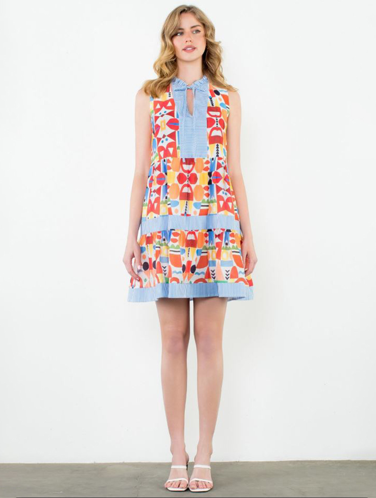 Sleeveless Printed Dress