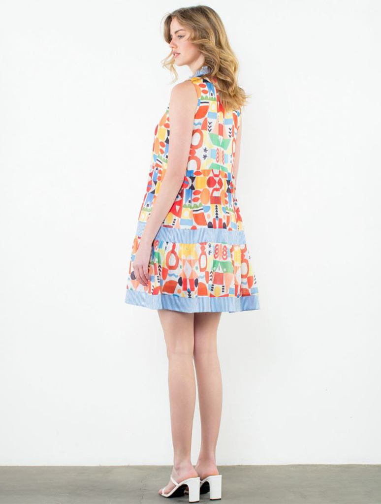 Sleeveless Printed Dress