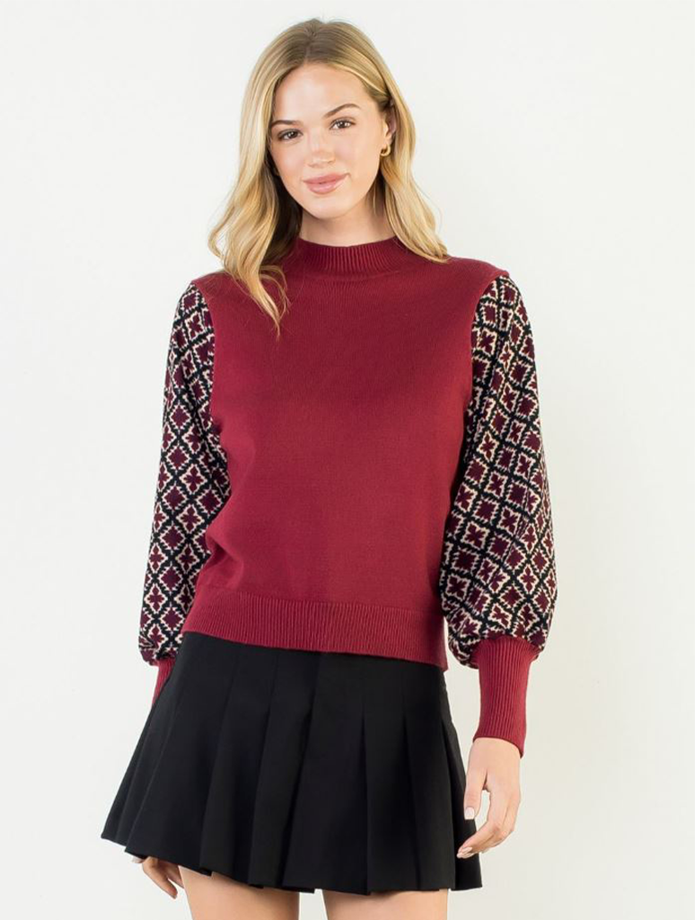 Mixed Media Knit Top