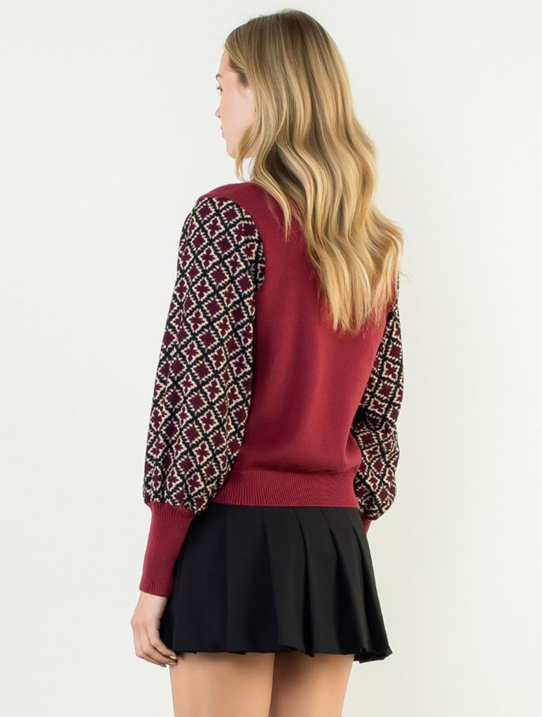Mixed Media Knit Top
