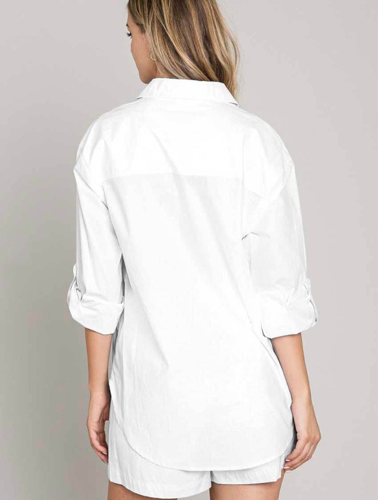Light Poplin Shirt in White