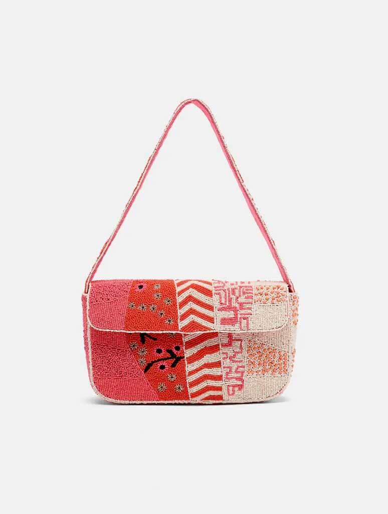 Tigerlily Beaded Shoulder Bag