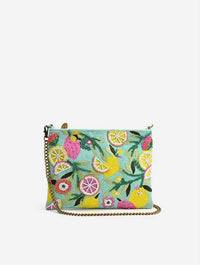 Citrus Blueberry Infusion Clutch in Blue Multi