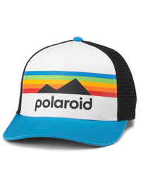 American Needle Polaroid Trucker Hat in Black/White/Blue