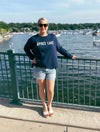 Apres Lake Anchor Icon Sweater in Navy/Natural
