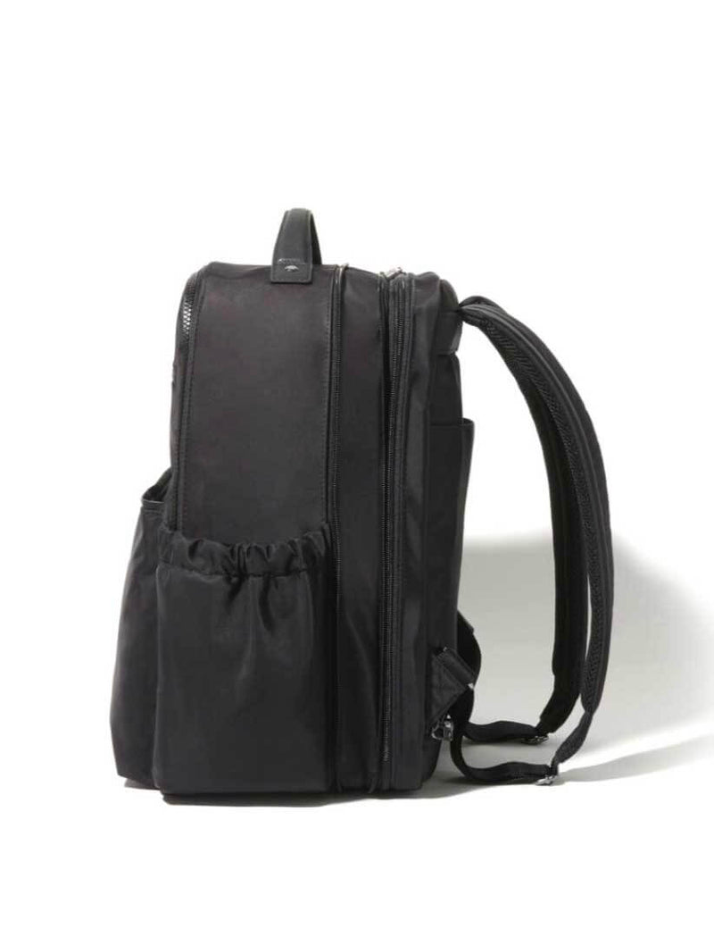 Baggallini Tribeca Expandable Laptop Backpack in Black Twill
