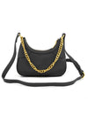 Shoulder Bag with Chain in Black