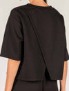 Butter Modal Overlap Back Detail Top in Black