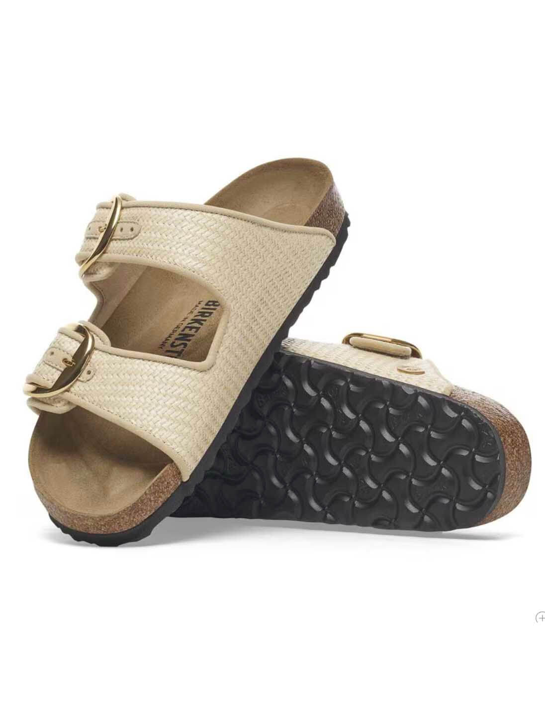 Birkenstock Arizona Big Buckle Raffia Sandal