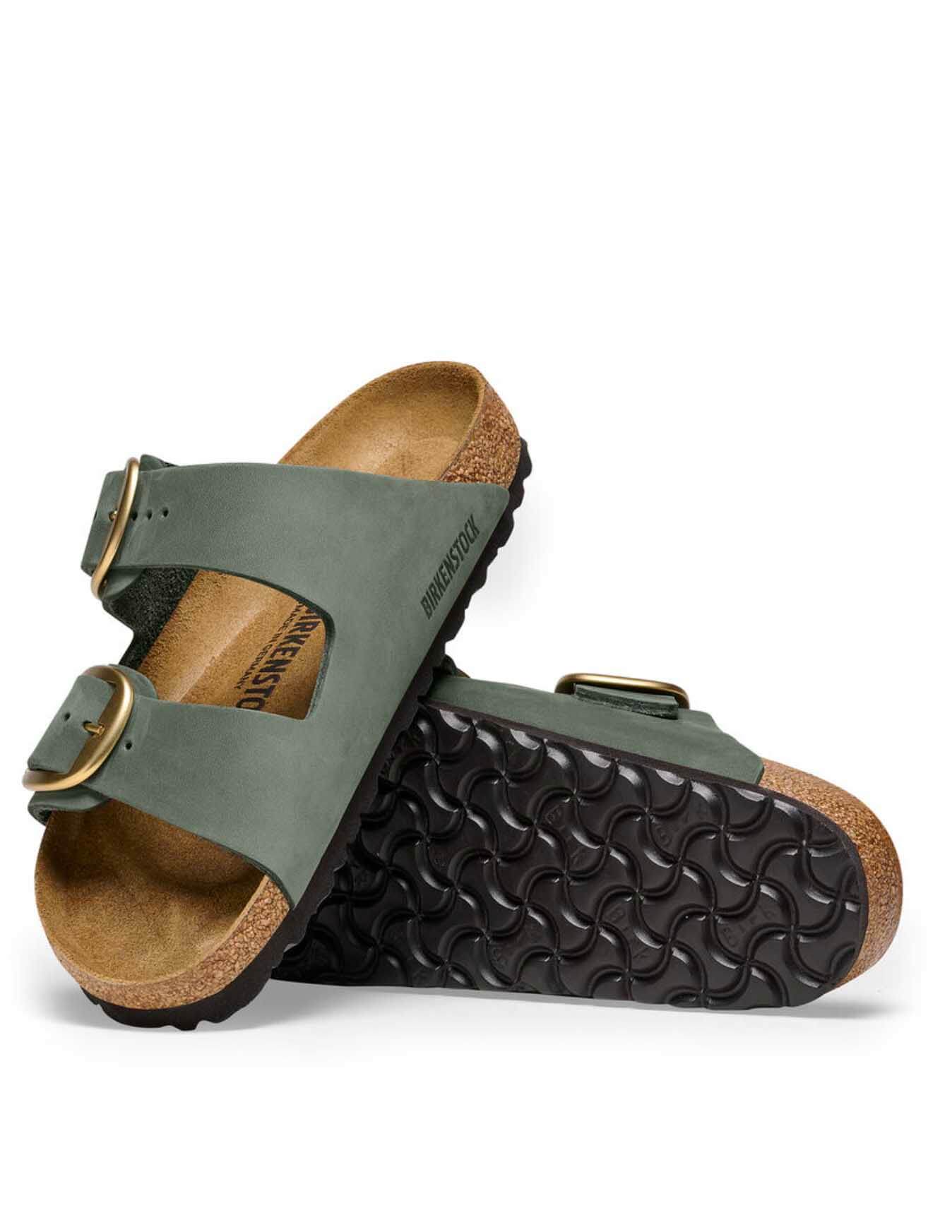 Birkenstock Arizona Big Buckle Sandal in Thyme Oiled Leather