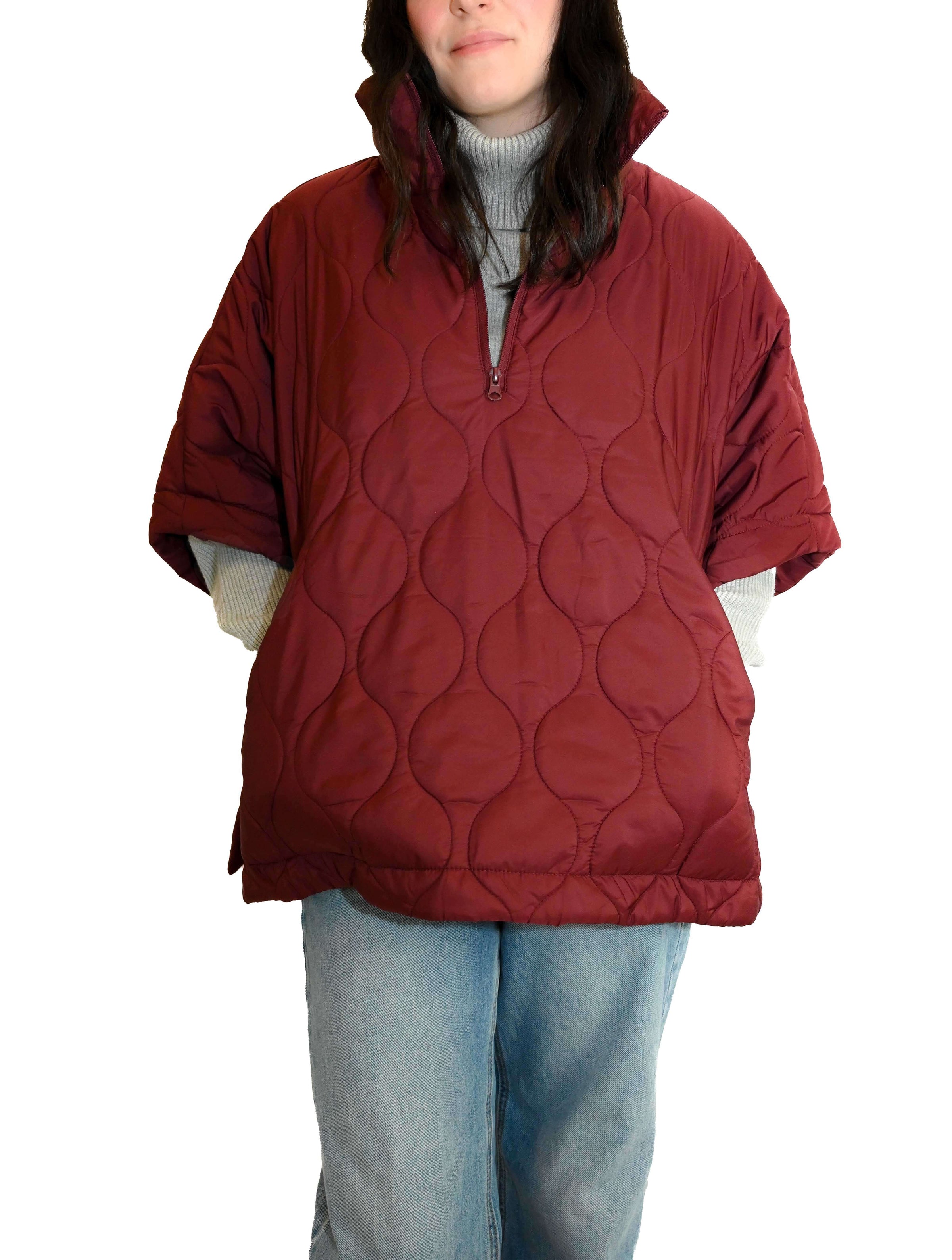 Quilted Puffer Poncho