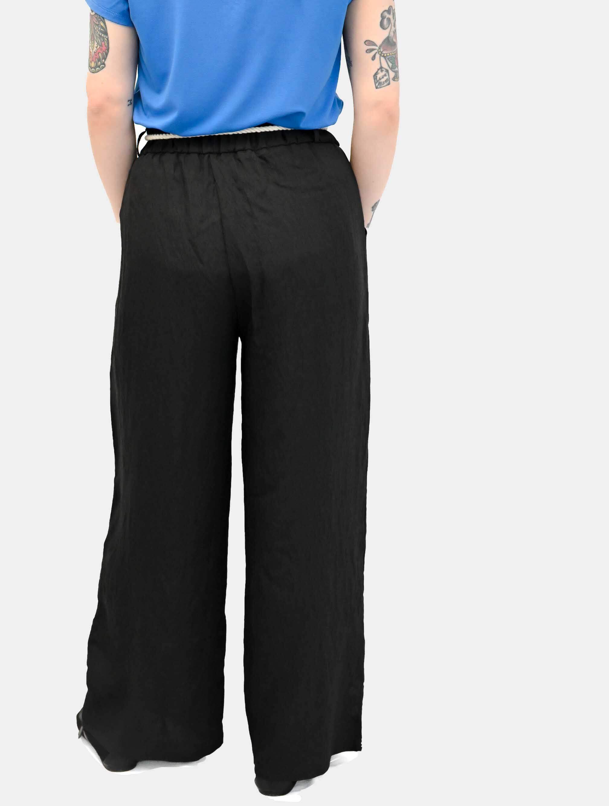Embroidered Pants with Rope Belt