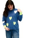 Heart Detail Long Sleeve Sweater