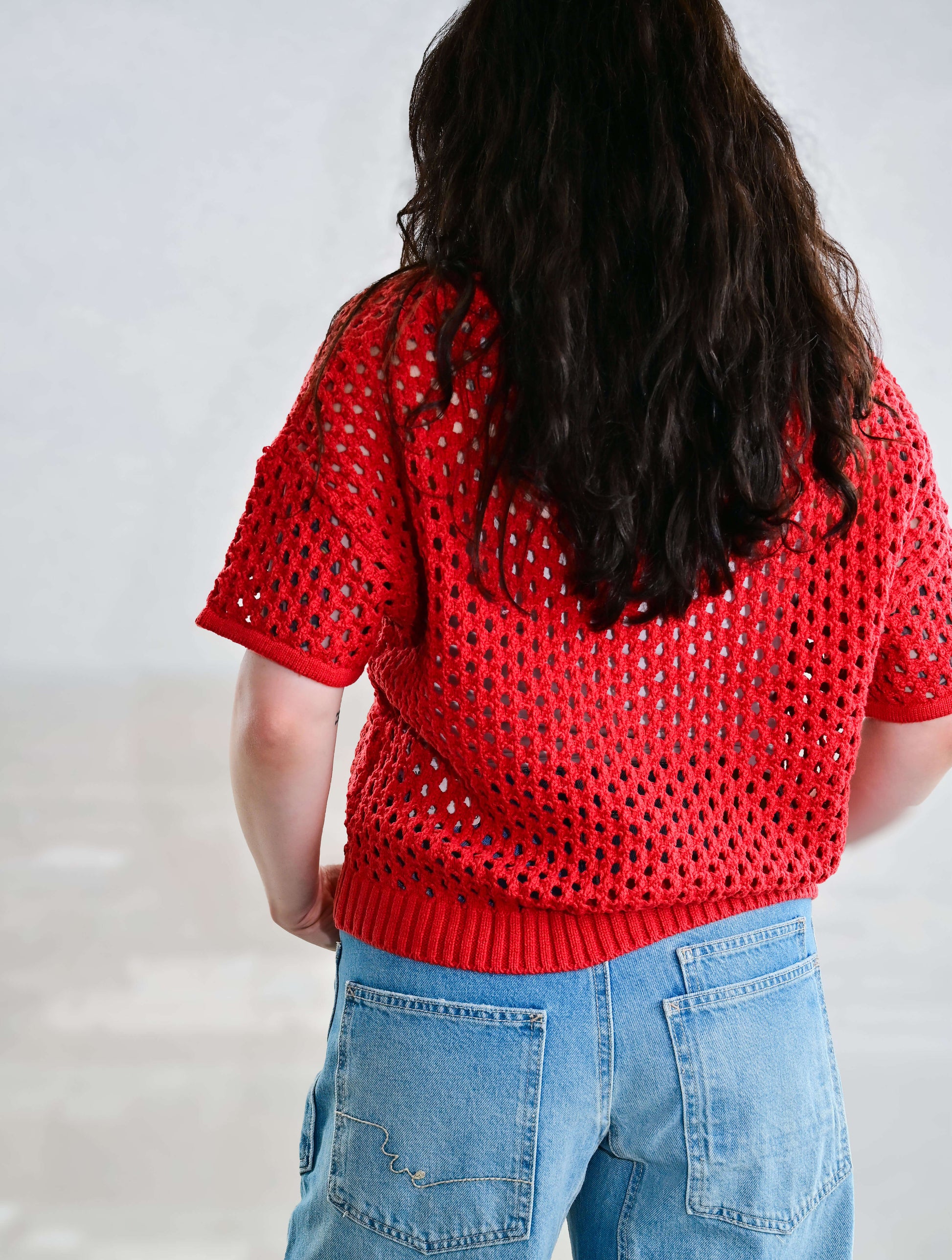 Short Sleeve Crochet Cardigan