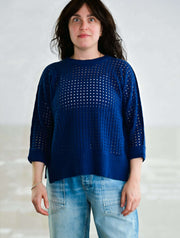 3/4 Sleeve Open Knit Sweater