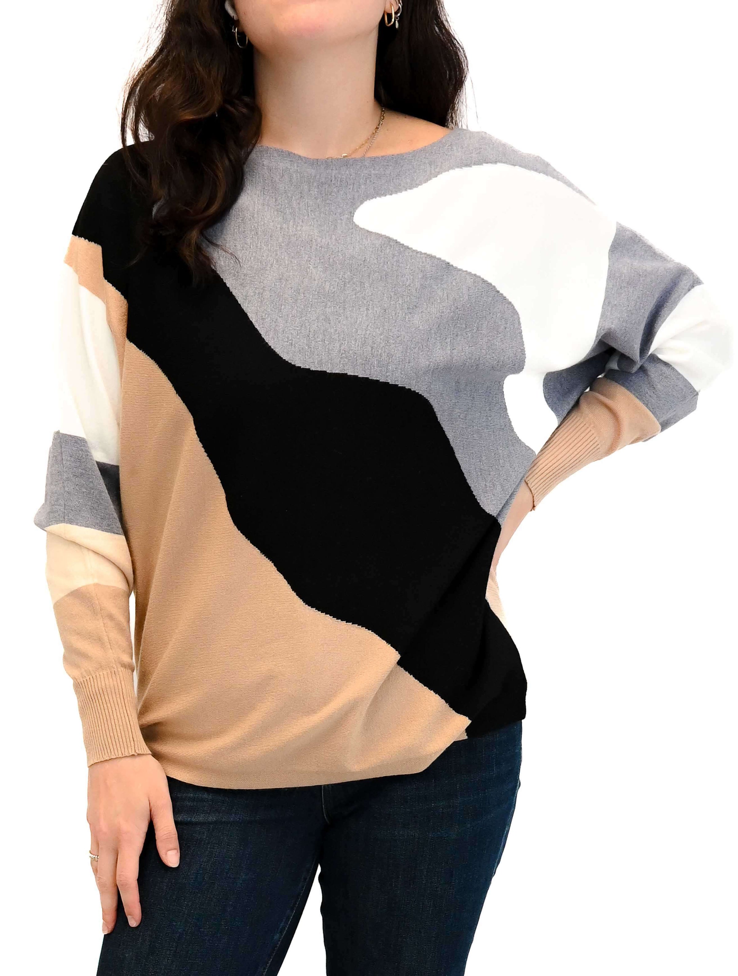 Abstract Print Sweater