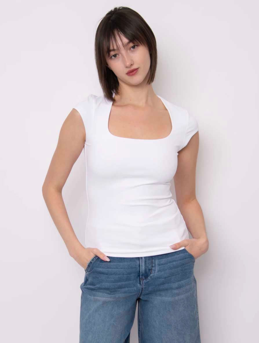 Tiara Signature Second Skin Cap Sleeve Top