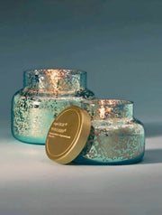 Capri Blue 8 oz Volcano Blue Textured Mercury Signature Candle