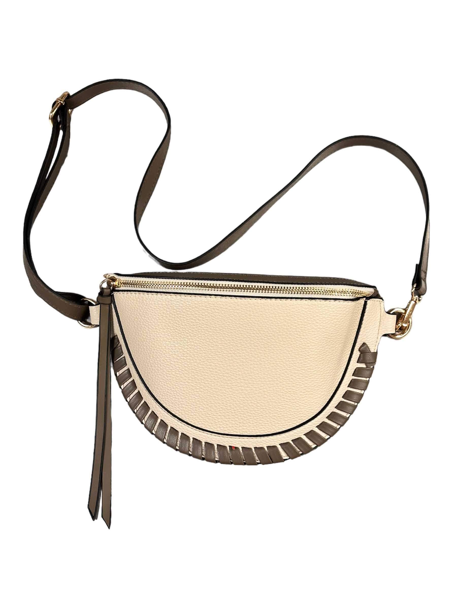 Layla Woven Fanny Pack in White