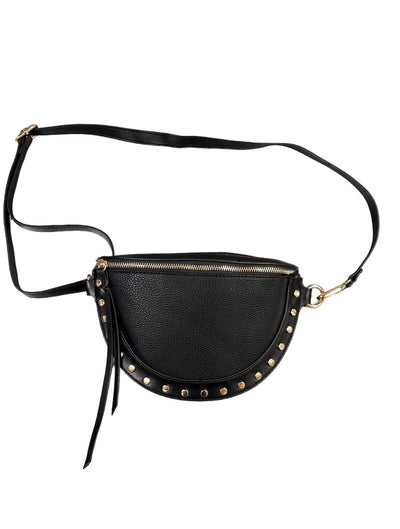 Madison Studded Fanny Pack in Black