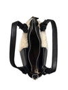 Addison Sherpa Patchwork Tote in Black/White