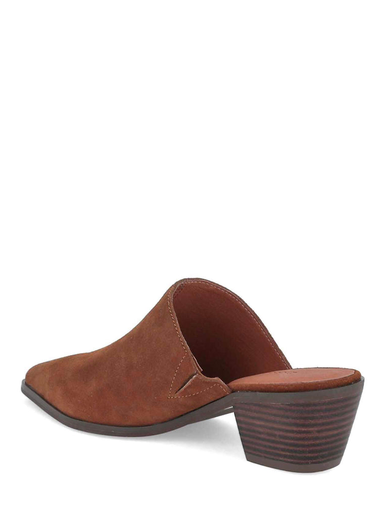 Chocolat Blu Cellia Pointed Toe Mule in Rust Suede