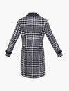 Mixed Media Wool Coat in Black