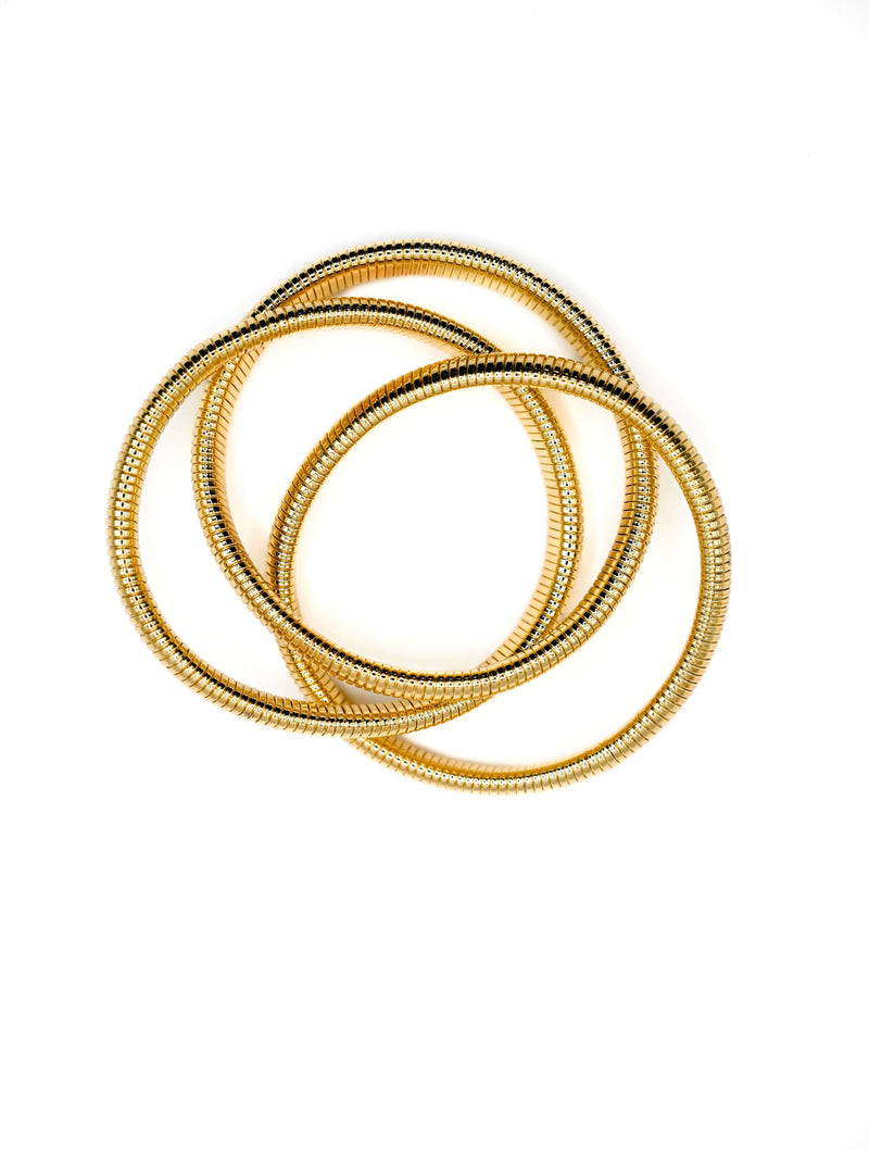 Triple Cobra Bracelet in Gold