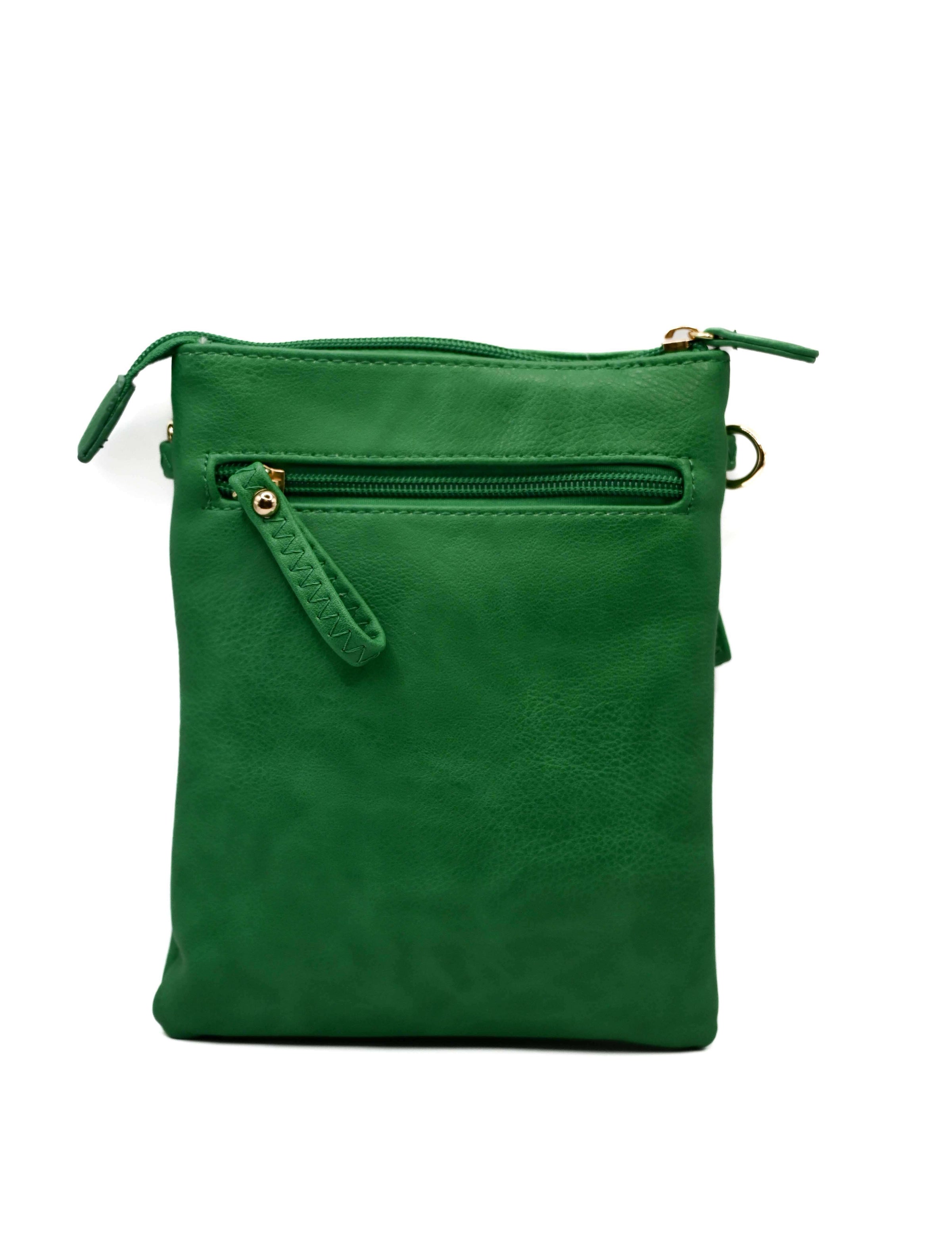 Crossbody Zipper Bag in Green