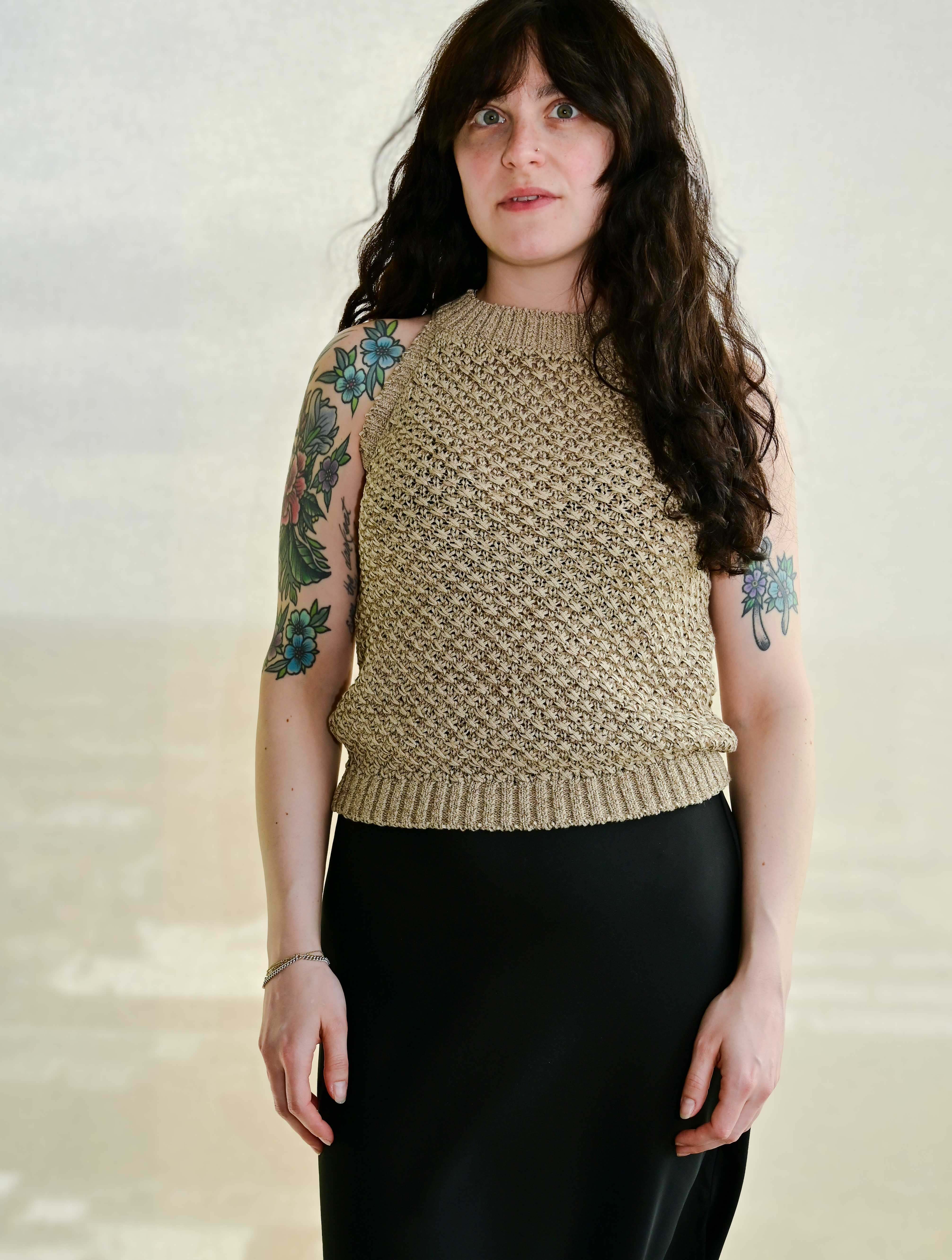 Jemma Basket Weave Halter Top