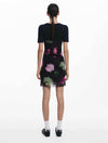 Desigual Short Sleeve Mesh Floral Mini Dress