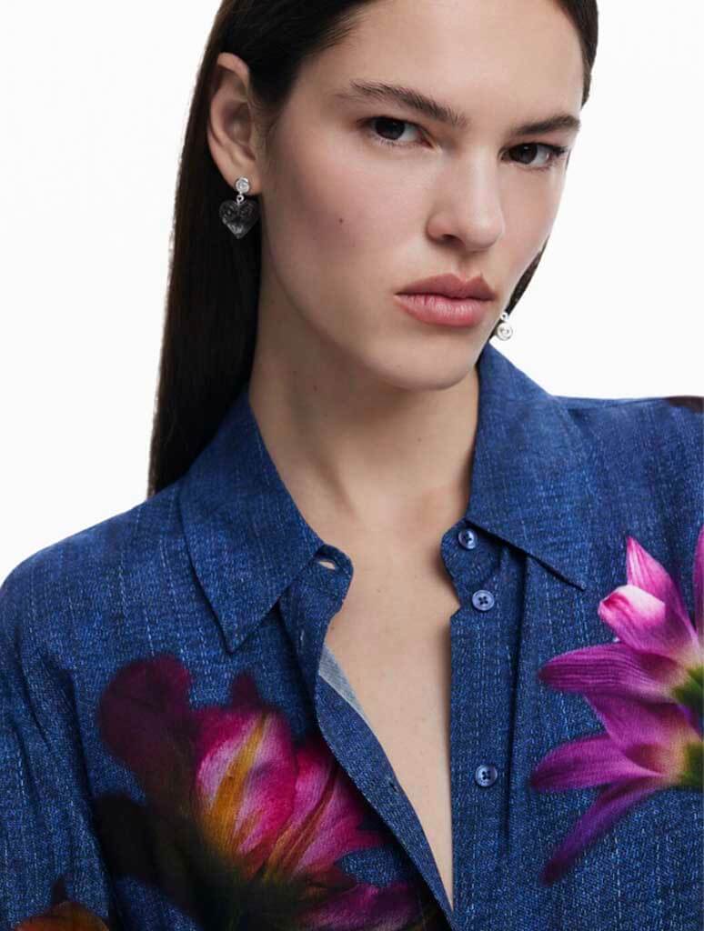 Desigual Floral Button Up Shirt