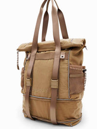 Desigual Multi-Position Backpack in Beige Safari