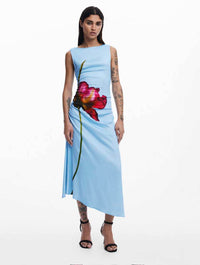 Desigual Orchid Asymmetrical Dress