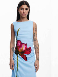 Desigual Orchid Asymmetrical Dress