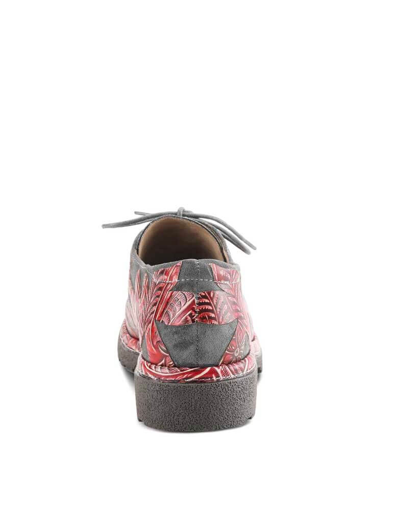L'Artiste By Spring Step Jigsaw Oxford Shoe in Grey Multi