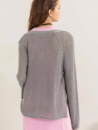 Long Sleeve Oversized Sweater in Grey